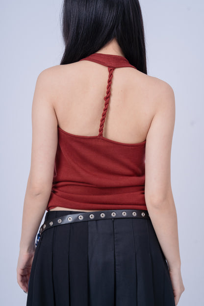 Knitted Halter Top .