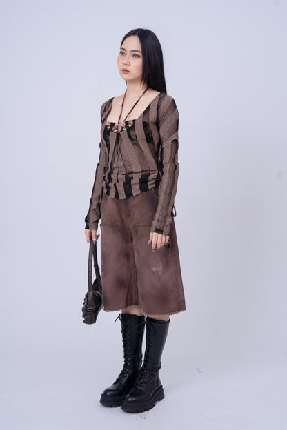 Sheer Mesh Bikini Cover Up 2pcs Set .