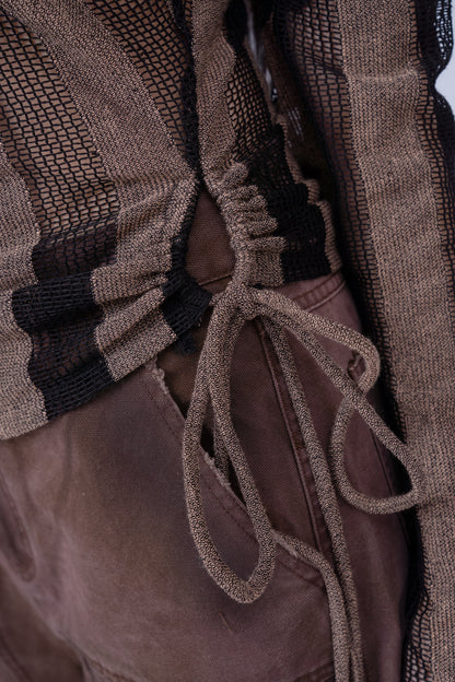 Sheer Mesh Bikini Cover Up 2pcs Set .