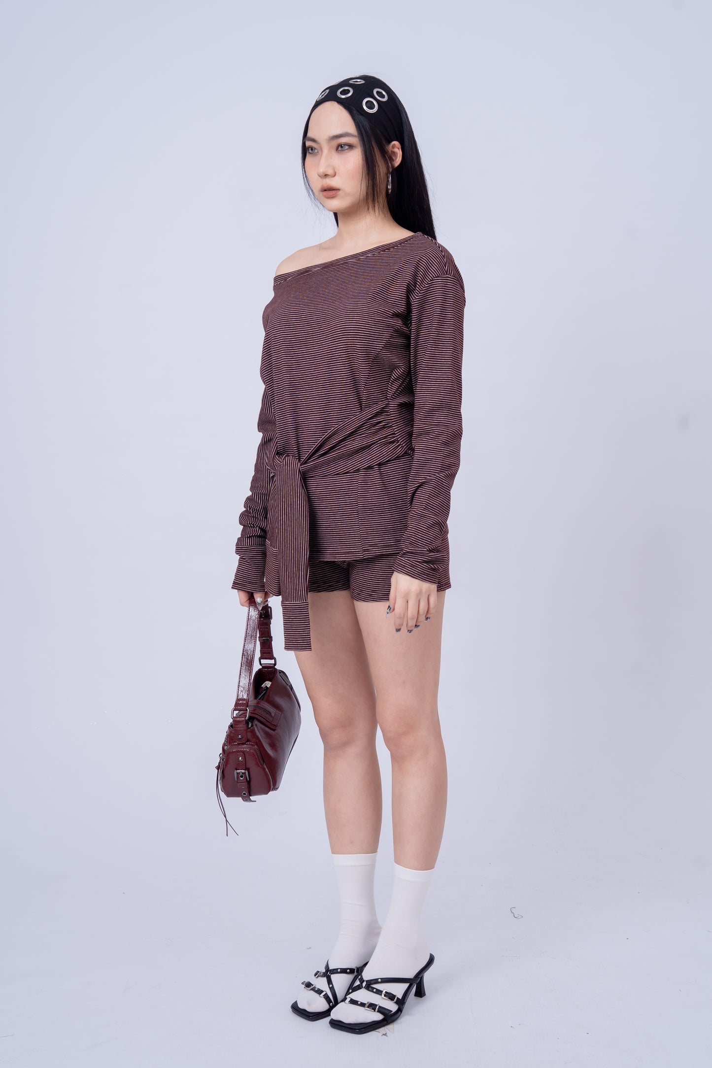 Striped Long Sleeve Top .