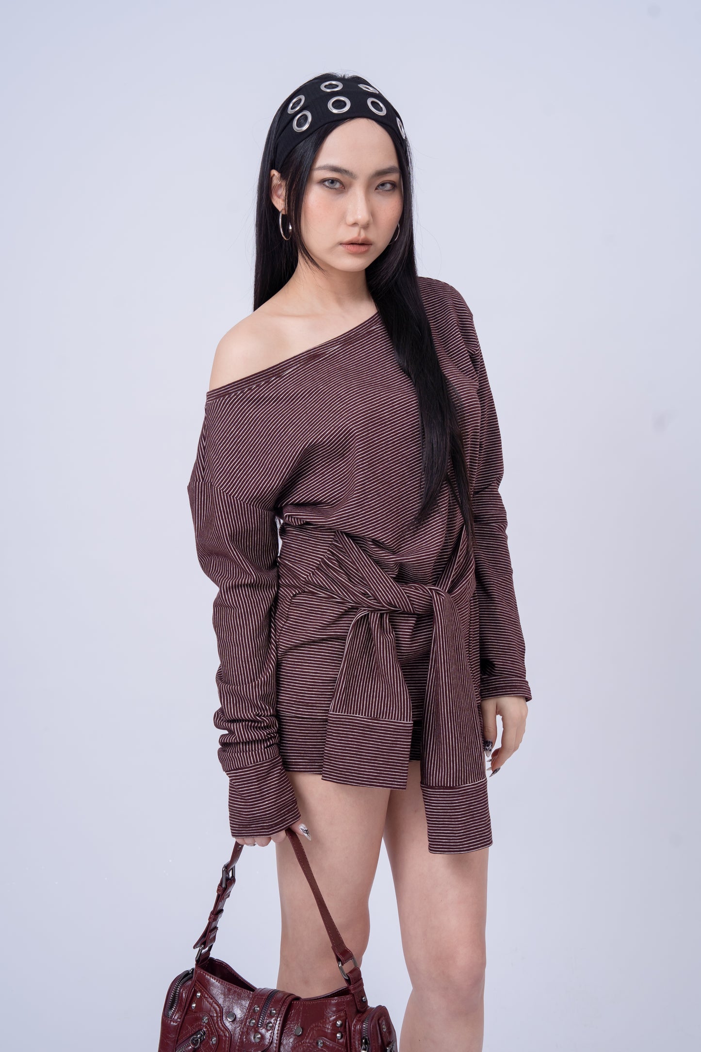 Striped Long Sleeve Top .